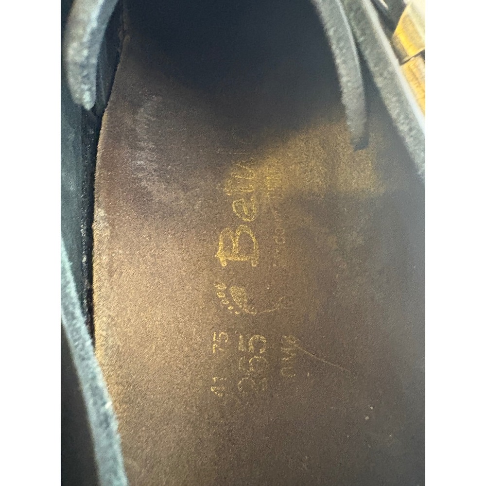 Betula by Birkenstock Mens 41 Black Leather Clogs Professional Slip On Shoes - Picture 4 of 7